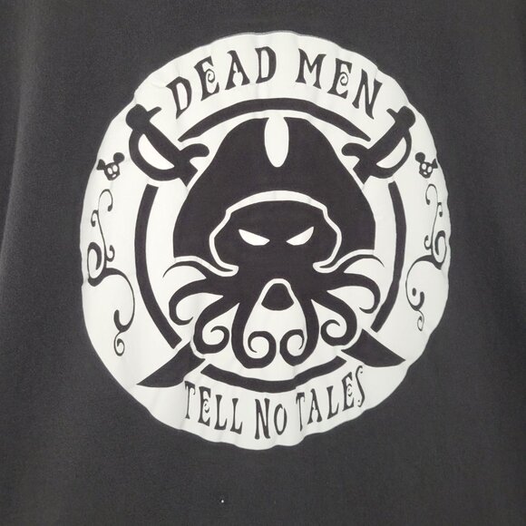 Dixxon Dead Men Tell No Tales Pirate Graphic T-Shirt Short Sleeve Black Size 3XL - Picture 6 of 10